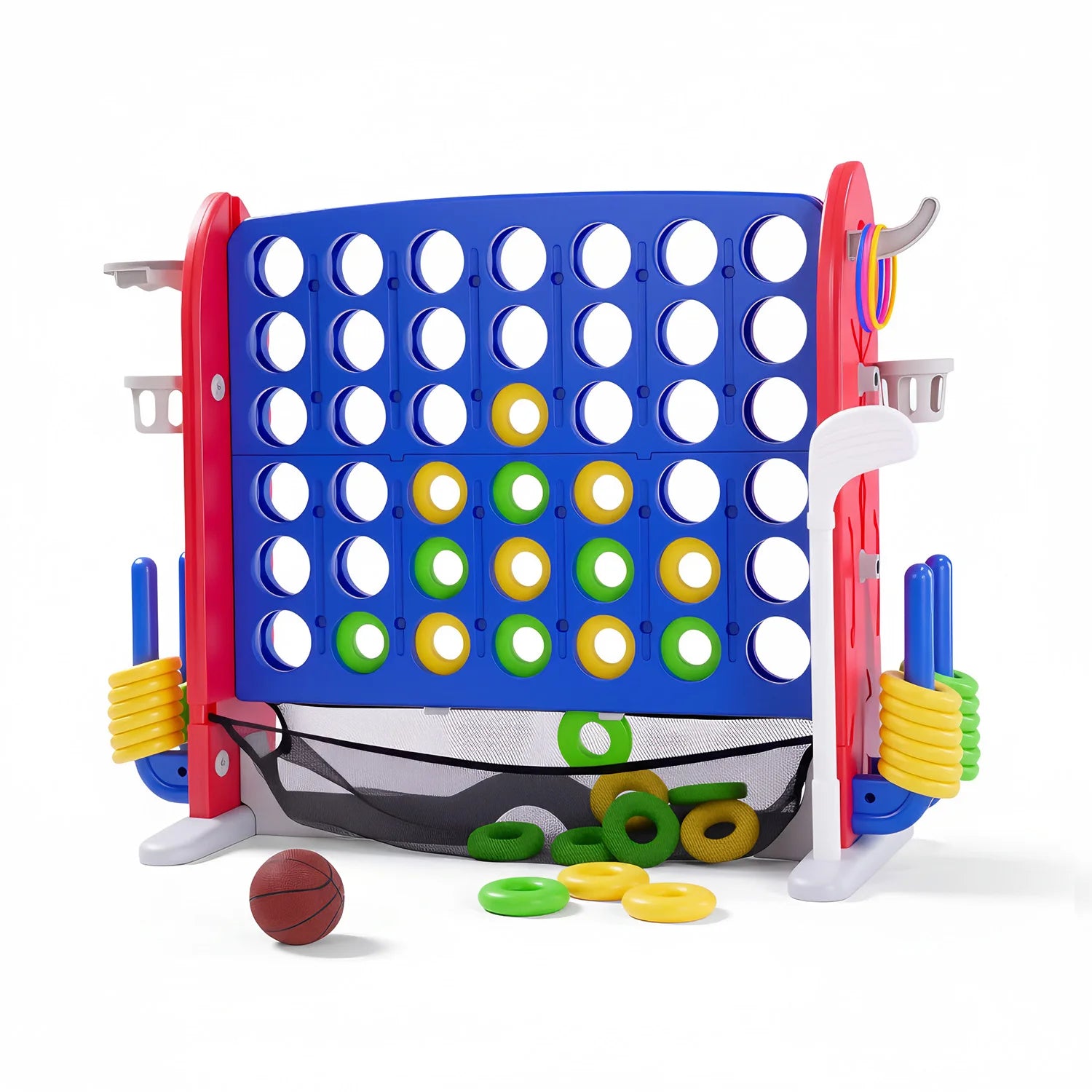 4-in-1 Giant Connect Game Set Adjustable Height,