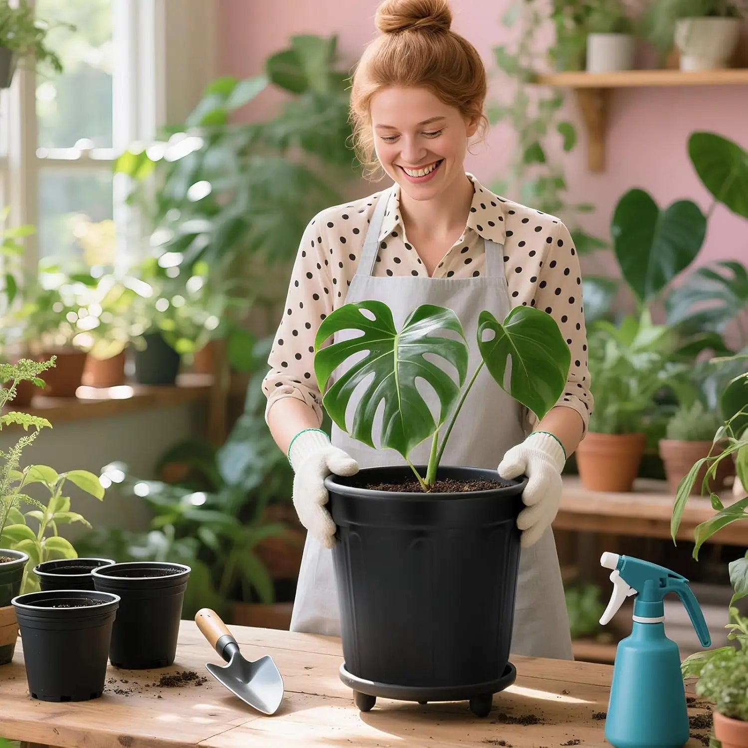 40 Pack 3 Gallon Plastic Plant Pots