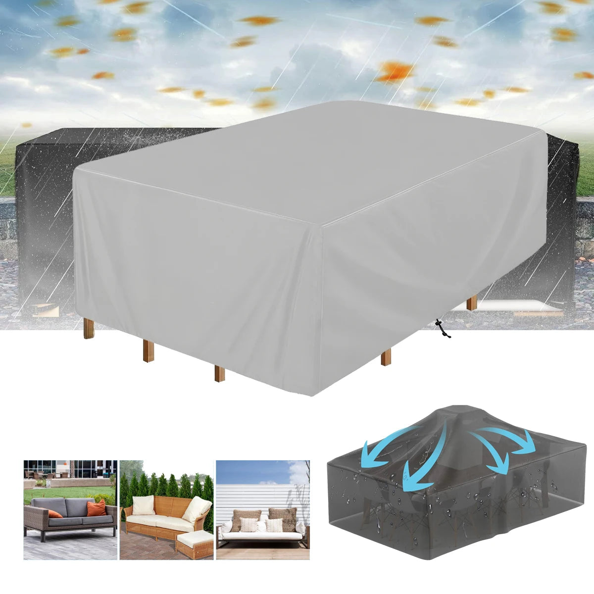 Patio Garden Table Protective Cover 1 Piece