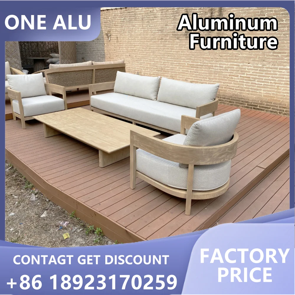 Patio Aluminum Furniture Comfortable Thick Upholstered Cushions