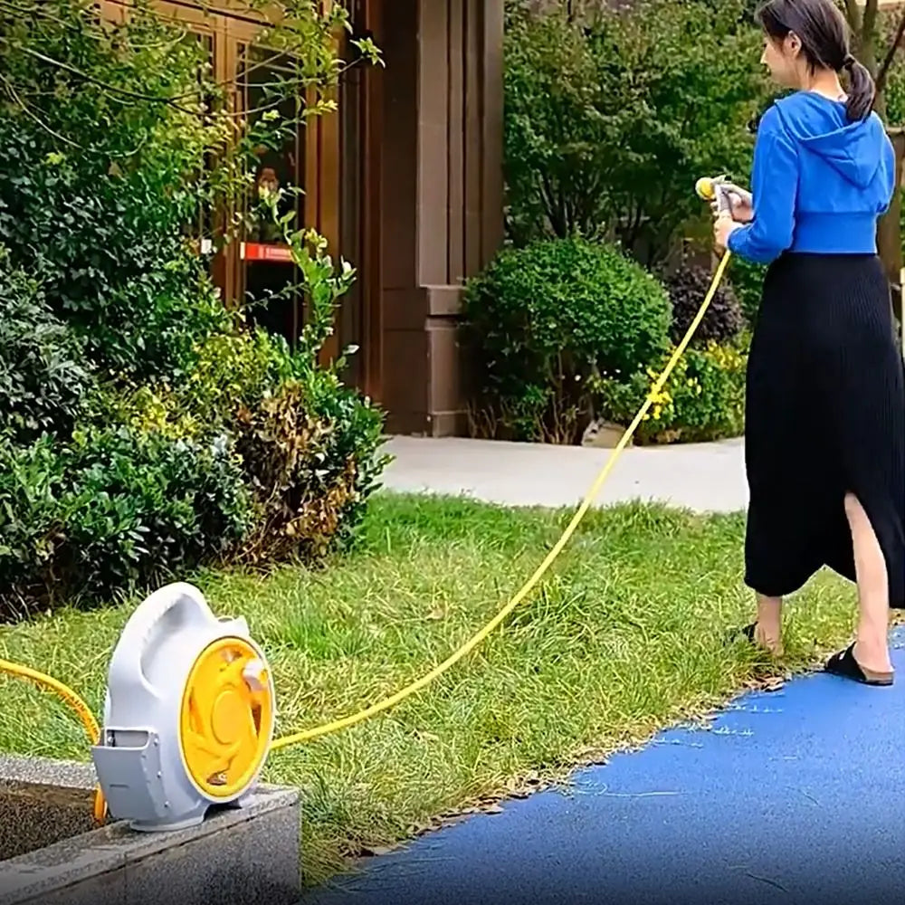 15m High Pressure Water Hose 7-in-1 with Storage Rack  Retractable