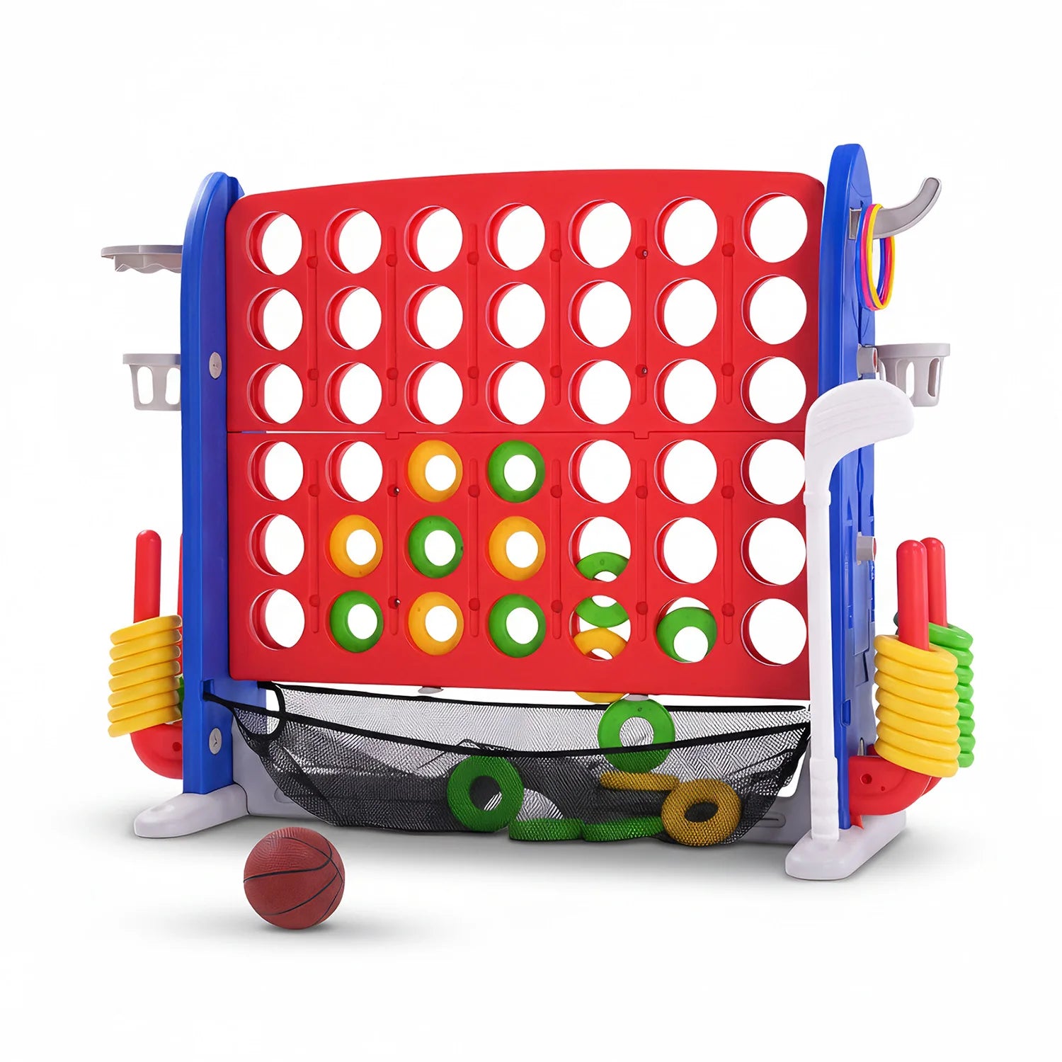4-in-1 Giant Connect Game Set Adjustable Height,