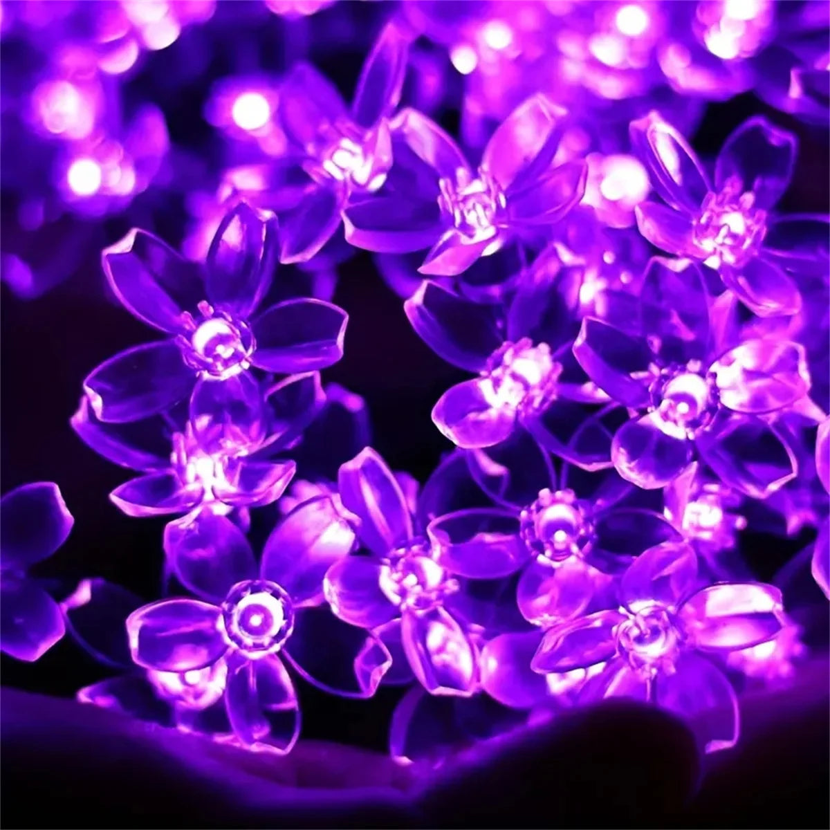 Purple Solar Flower String Lights Fairy