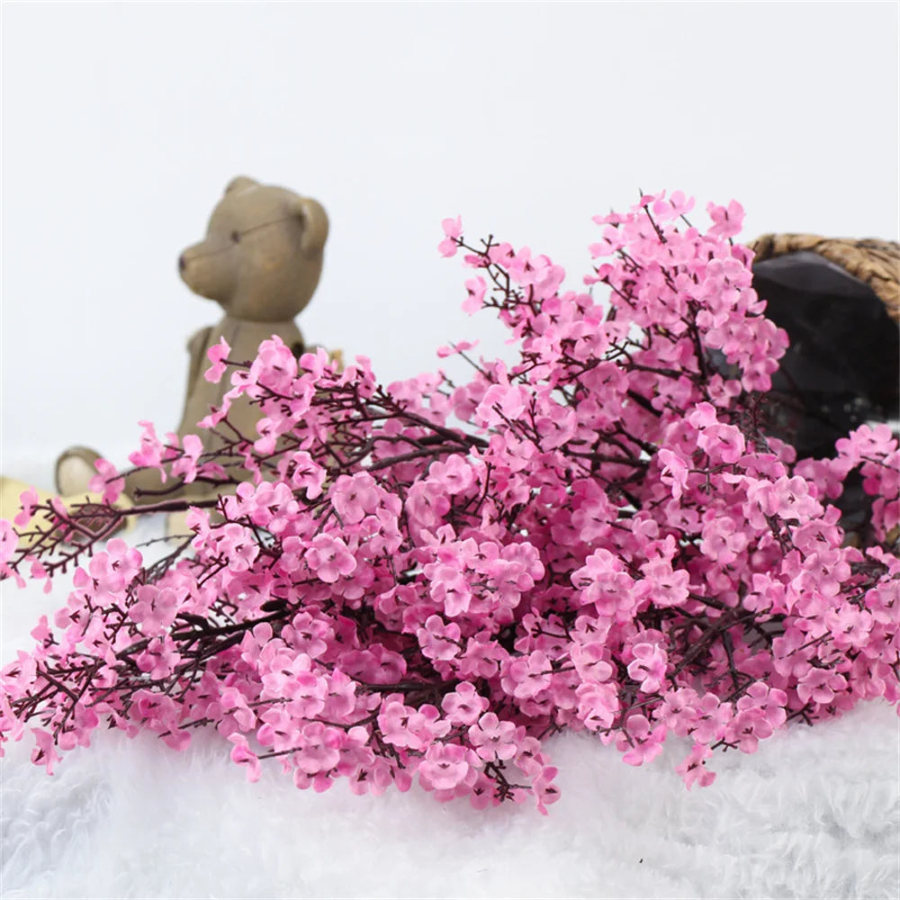 Artificial Flowers Cherry Blossoms Baby's Breath
