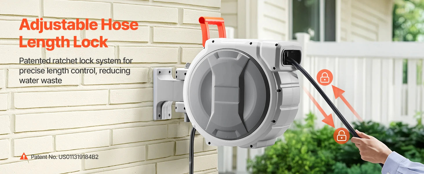 Retractable Garden Hose Reel Wall Mounted
