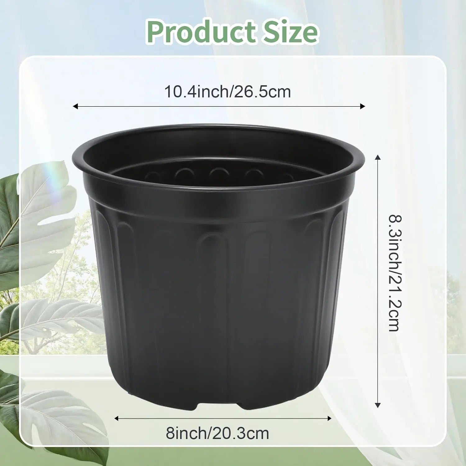 40 Pack 3 Gallon Plastic Plant Pots