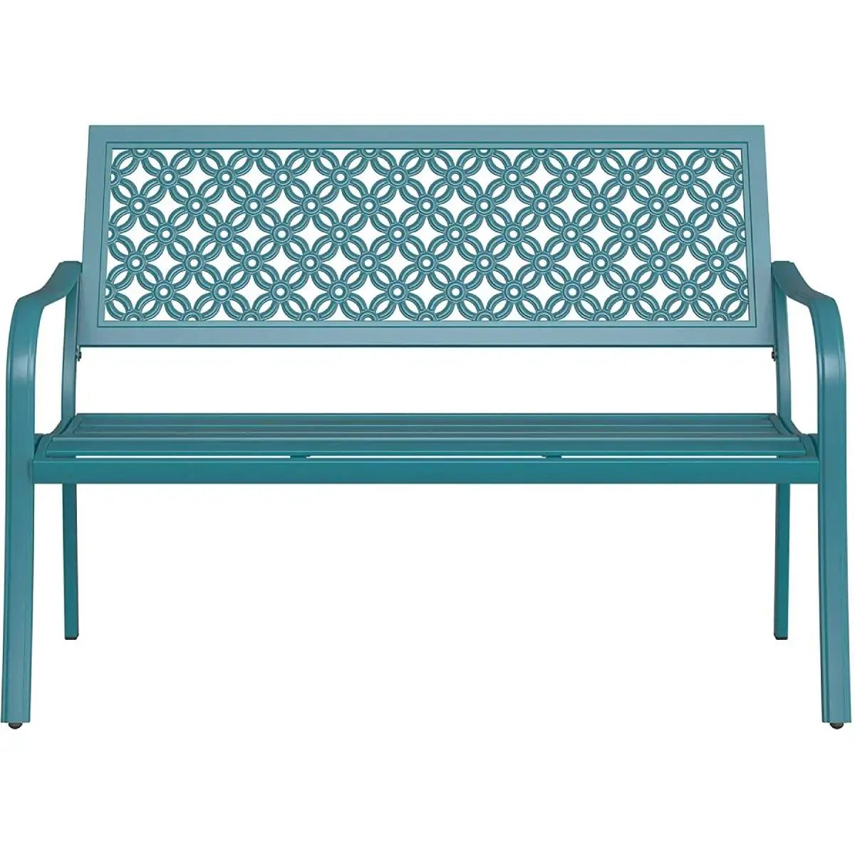 Outdoor Bench, Powder-coat Steel Frame