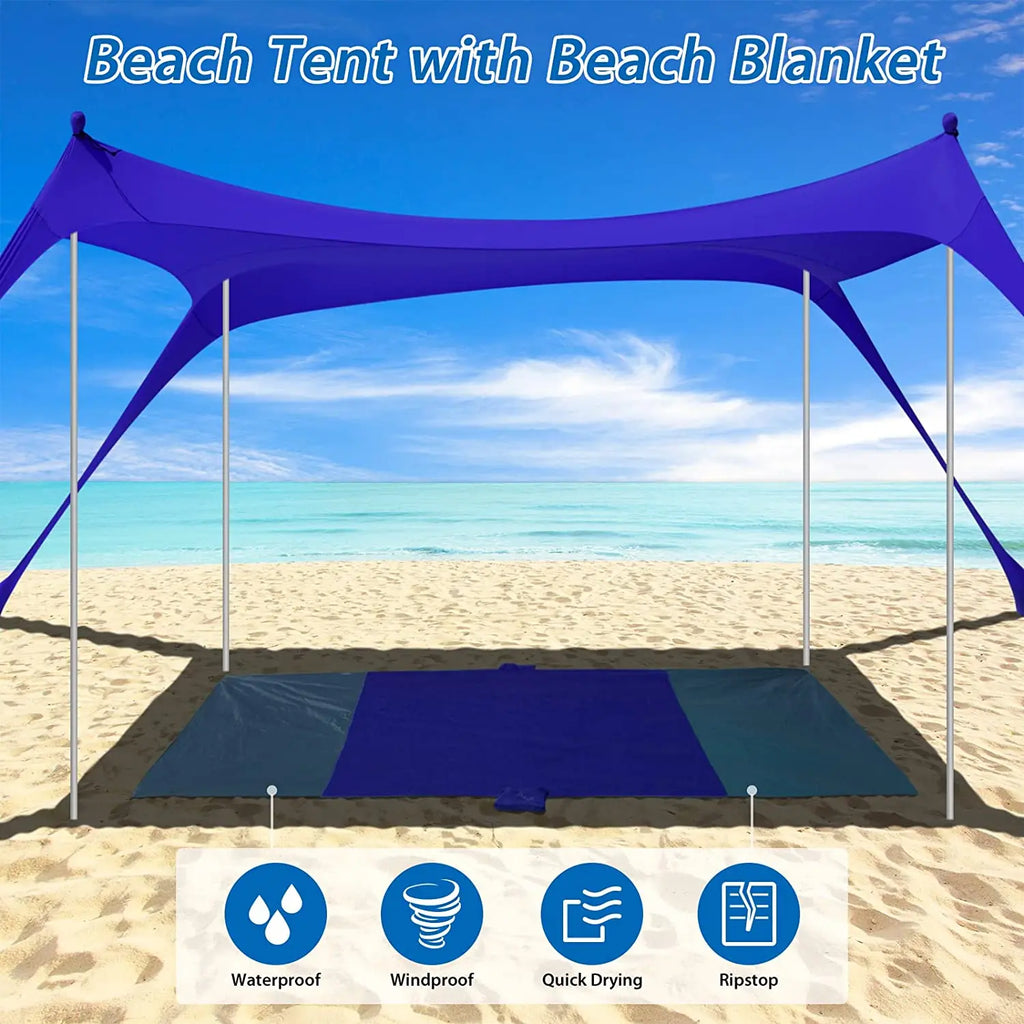 10x10 FT Family Beach Tent Sunshade