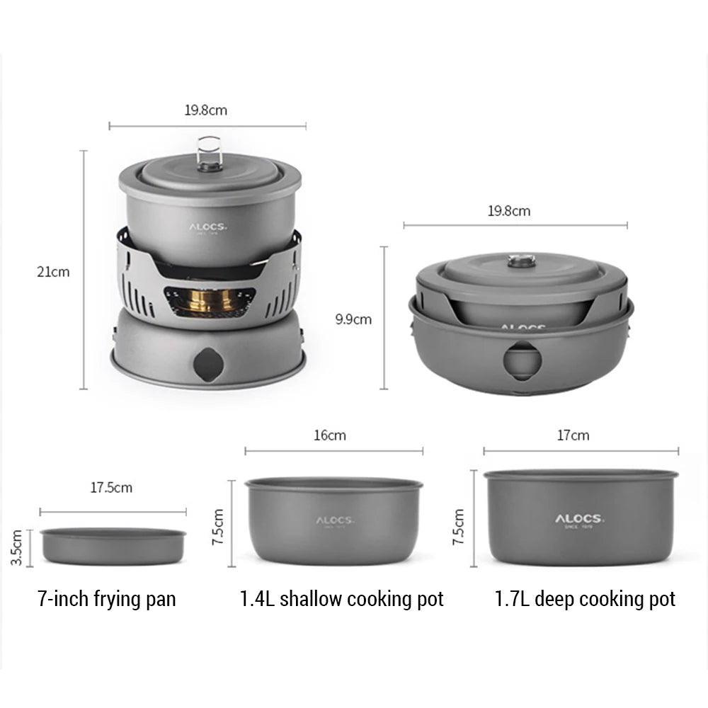Camping Cookware Portable Stove  Set