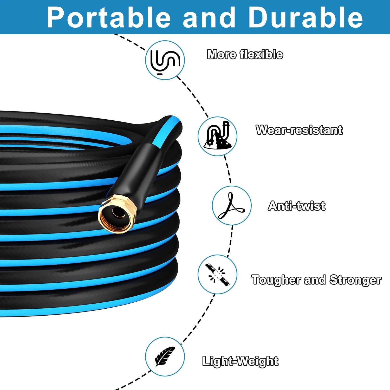 PVC Garden Hose Heavy-Duty Durable Hose