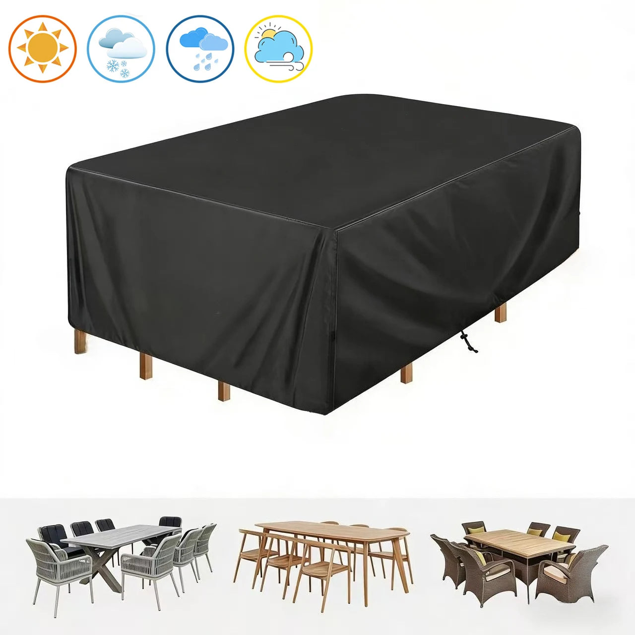 Patio Garden Table Protective Cover 1 Piece
