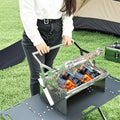 BBQ Grill Camping Turnover The Top Turn 360⁰ Through The Handle
