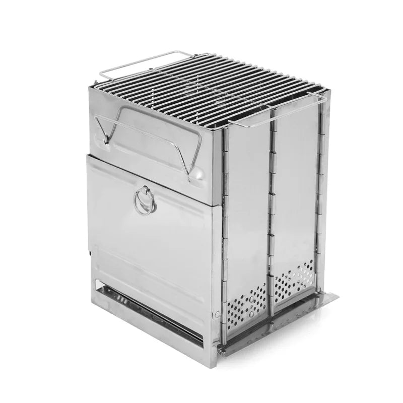 ultra-light folding stainless steel grill,