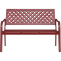 Outdoor Bench, Powder-coat Steel Frame