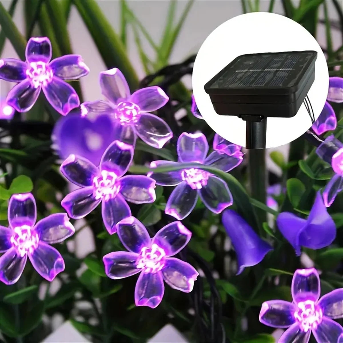 Purple Solar Flower String Lights Fairy