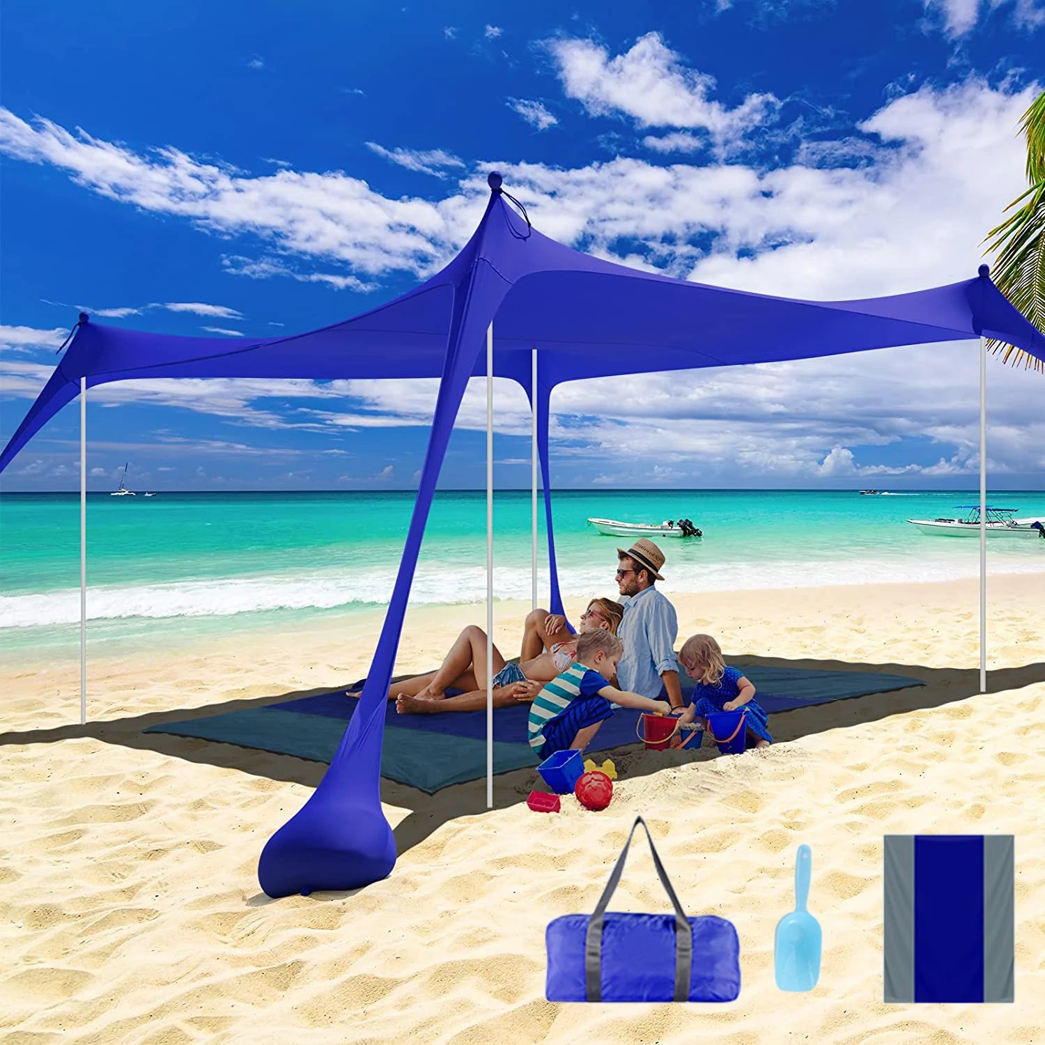 10x10 FT Family Beach Tent Sunshade