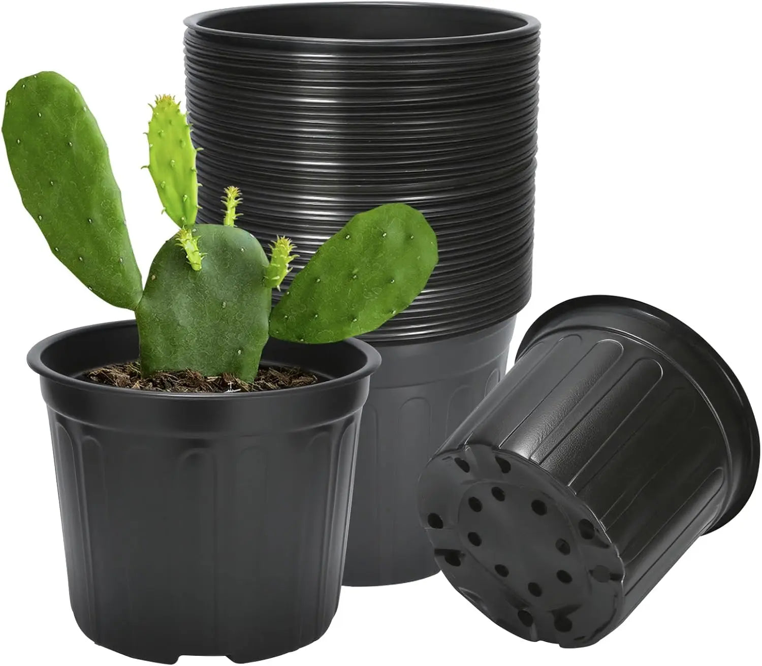 40 Pack 3 Gallon Plastic Plant Pots