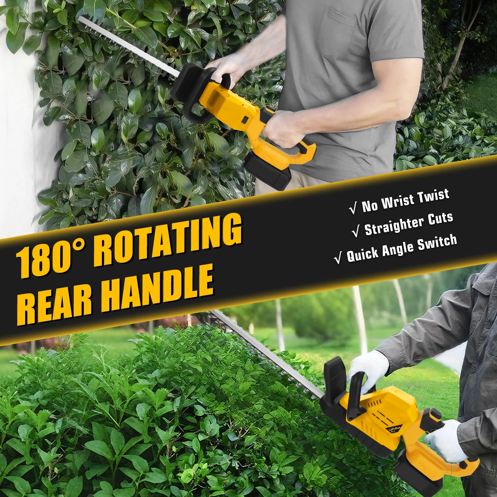Brushless Electric Hedge Trimmer  Dewalt 20V Battery Pin
