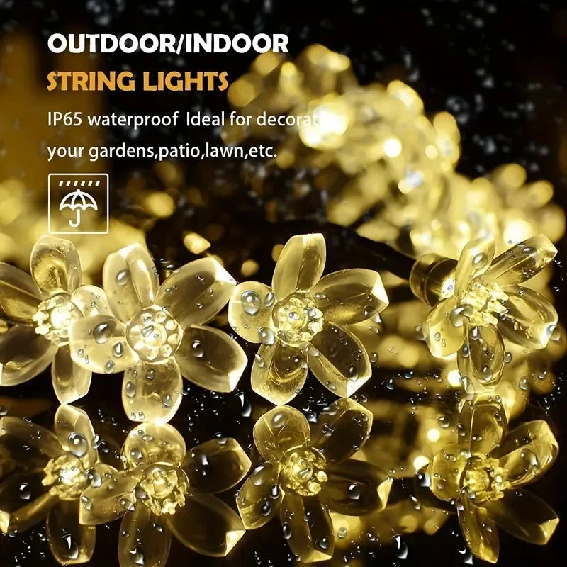 Purple Solar Flower String Lights Fairy