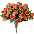 10 Heads Artificial Flower Silk Rose white Eucalyptus leaves