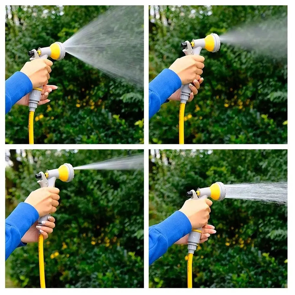 15m High Pressure Water Hose 7-in-1 with Storage Rack  Retractable