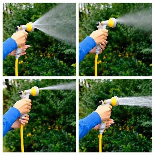 15m High Pressure Water Hose 7-in-1 with Storage Rack  Retractable